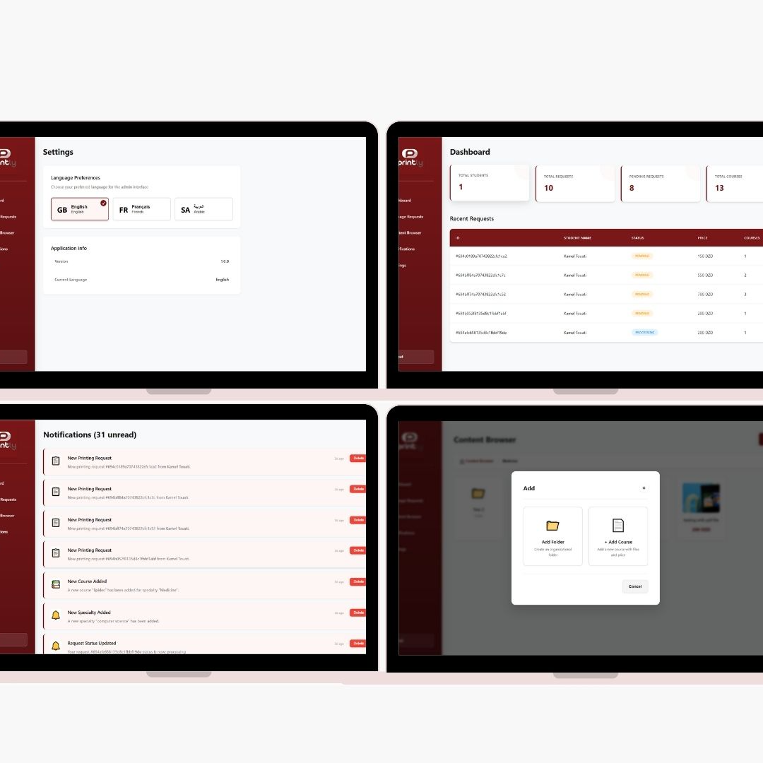 Student Printing Management System